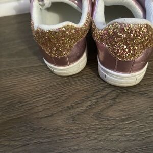 Kids Glitter Heart Heel Sneakers - Pink